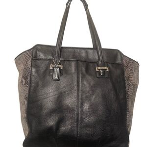 Coach Black/Snake Print Taylor Alexis Carryall Tote Handbag F23303